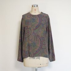 画像9: Liz Claiborne SILK PAISLEE PRINT TOPS (9)