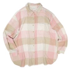 画像1: Coldwater Creek CHECK FLANNEL OVER SHIRT (1)