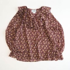 画像1: DANIEL CARON FLOWER PRINT RUFFLED COLLAR BLOUSE (1)