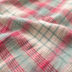 画像13: 80's ULTRA PINK COTTON CHECK FLANNEL PULLOVER HOODED WIDE SILHOUETTE TOP (13)