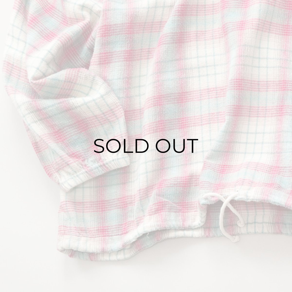 画像12: 80's ULTRA PINK COTTON CHECK FLANNEL PULLOVER HOODED WIDE SILHOUETTE TOP (12)