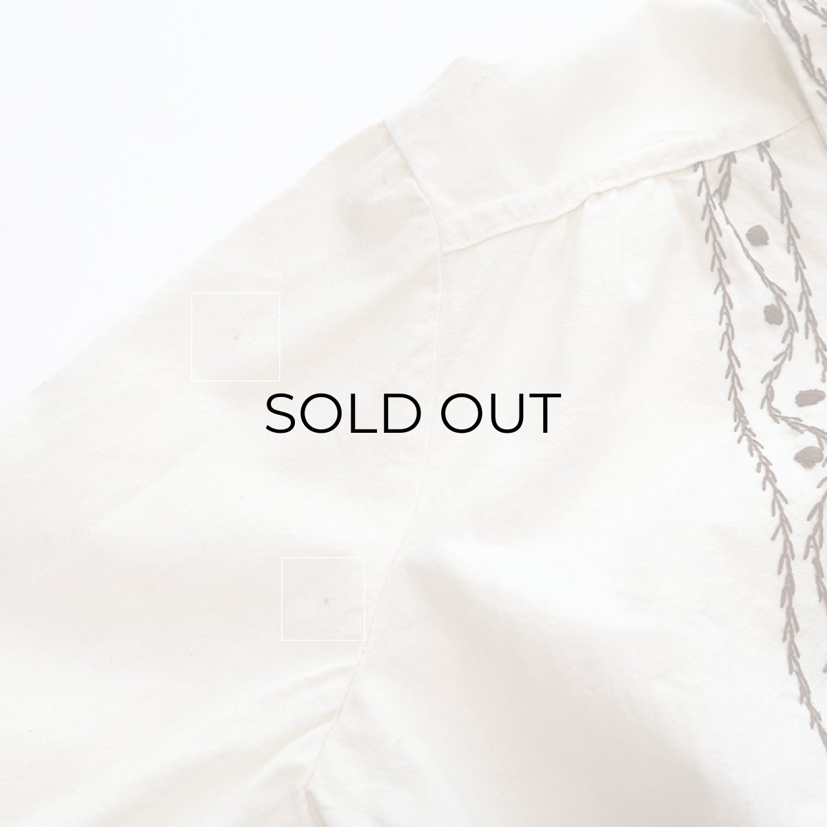 画像11: OLD UNKNOWN BRAND COTTON EMBROIDERED CROPPED BLOUSE (11)