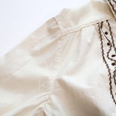 画像11: OLD UNKNOWN BRAND COTTON EMBROIDERED CROPPED BLOUSE (11)