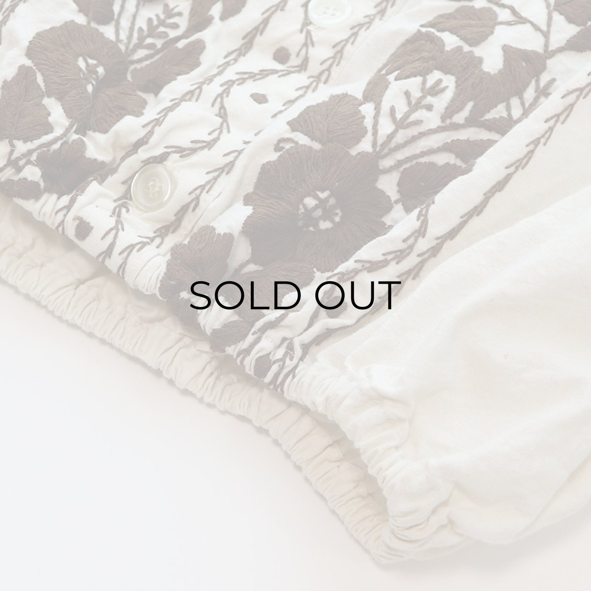 画像9: OLD UNKNOWN BRAND COTTON EMBROIDERED CROPPED BLOUSE (9)