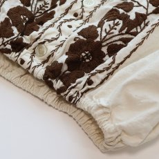 画像9: OLD UNKNOWN BRAND COTTON EMBROIDERED CROPPED BLOUSE (9)
