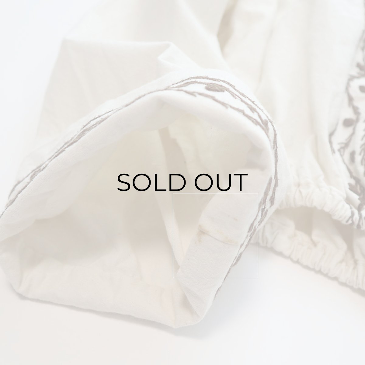 画像10: OLD UNKNOWN BRAND COTTON EMBROIDERED CROPPED BLOUSE (10)