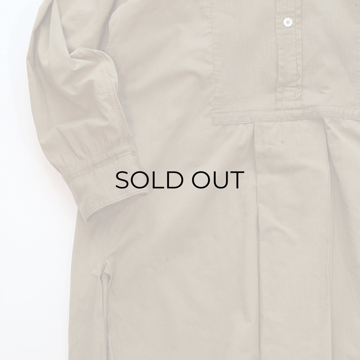 画像5: 〜40's UNKNOWN BRAND COTTON PULLOVER LONG DRESS SHIRT (5)