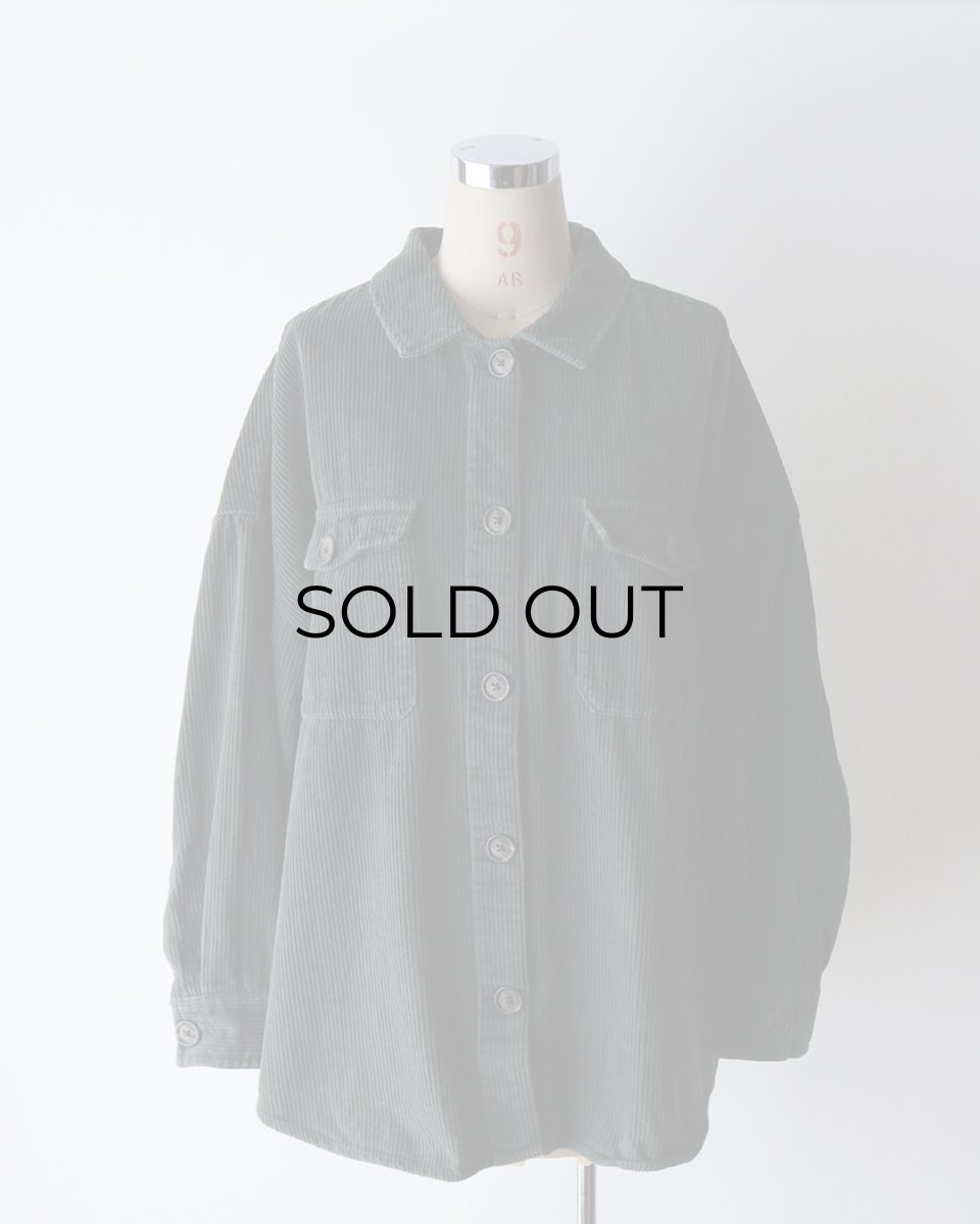 画像10: UNKNOWN BRAND COTTON WIDE WALE CORDUROY SHIRT (10)