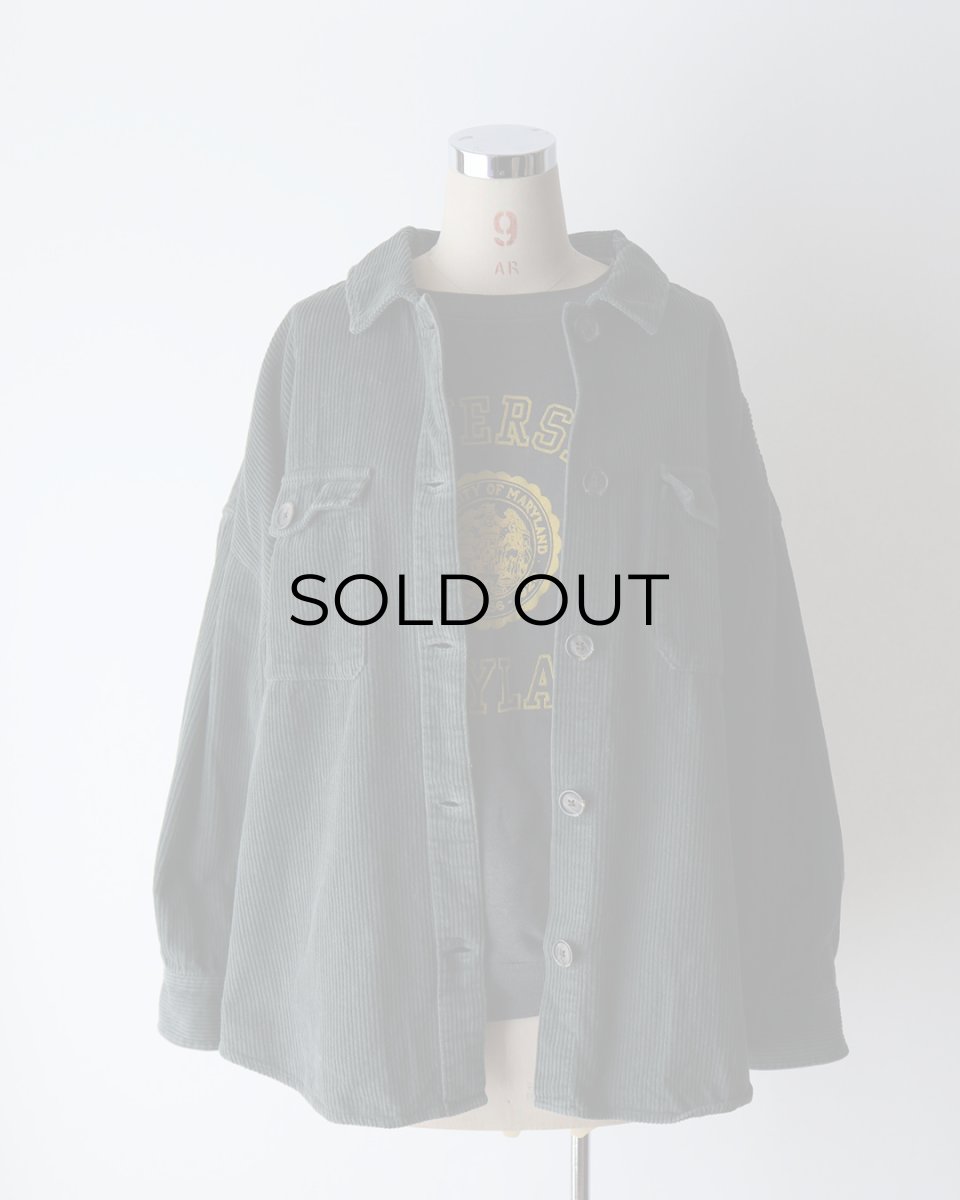 画像9: UNKNOWN BRAND COTTON WIDE WALE CORDUROY SHIRT (9)