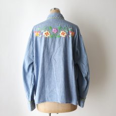 画像12: 70's BIG MAC COTTON CHAMBRAY EMBROIDERED SHIRT (12)