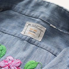 画像7: 70's BIG MAC COTTON CHAMBRAY EMBROIDERED SHIRT (7)
