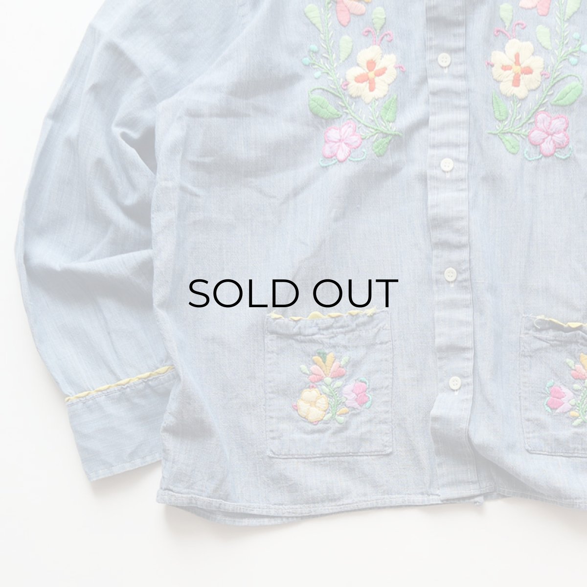 画像5: 70's BIG MAC COTTON CHAMBRAY EMBROIDERED SHIRT (5)