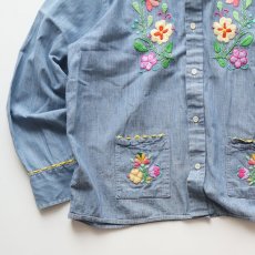 画像5: 70's BIG MAC COTTON CHAMBRAY EMBROIDERED SHIRT (5)