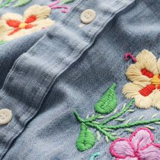 画像8: 70's BIG MAC COTTON CHAMBRAY EMBROIDERED SHIRT (8)