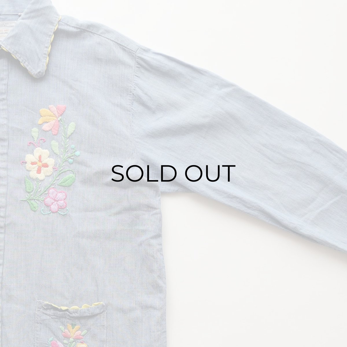 画像9: 70's BIG MAC COTTON CHAMBRAY EMBROIDERED SHIRT (9)