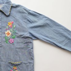 画像9: 70's BIG MAC COTTON CHAMBRAY EMBROIDERED SHIRT (9)