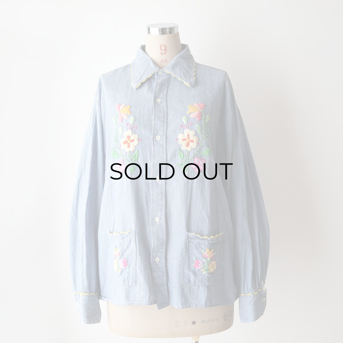 画像10: 70's BIG MAC COTTON CHAMBRAY EMBROIDERED SHIRT (10)