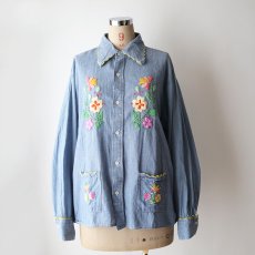 画像10: 70's BIG MAC COTTON CHAMBRAY EMBROIDERED SHIRT (10)