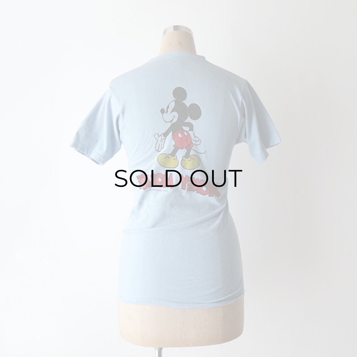 画像12: 70's WALT DISNEY DISTRIBUTING CO. COTTON W-PRINT S/S TEE "MICKEY MOUSE" (12)
