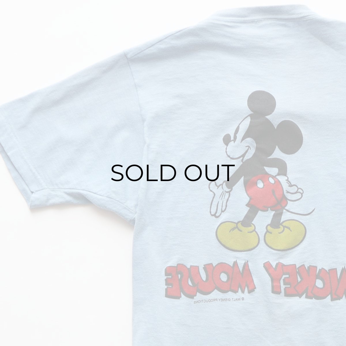 画像6: 70's WALT DISNEY DISTRIBUTING CO. COTTON W-PRINT S/S TEE "MICKEY MOUSE" (6)