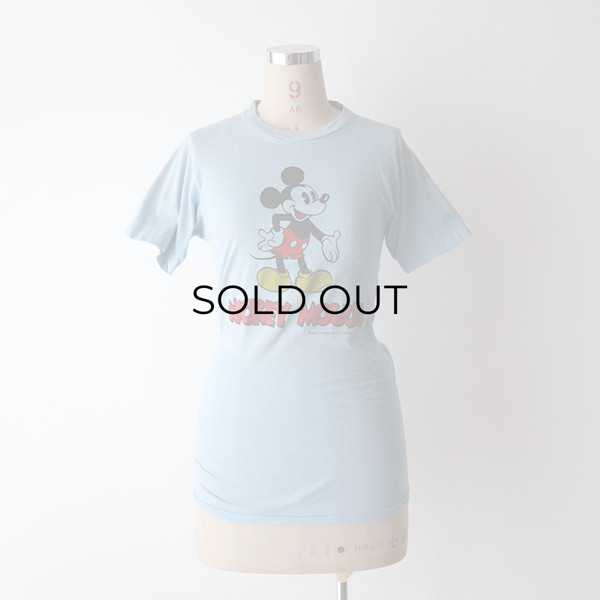 画像10: 70's WALT DISNEY DISTRIBUTING CO. COTTON W-PRINT S/S TEE "MICKEY MOUSE" (10)