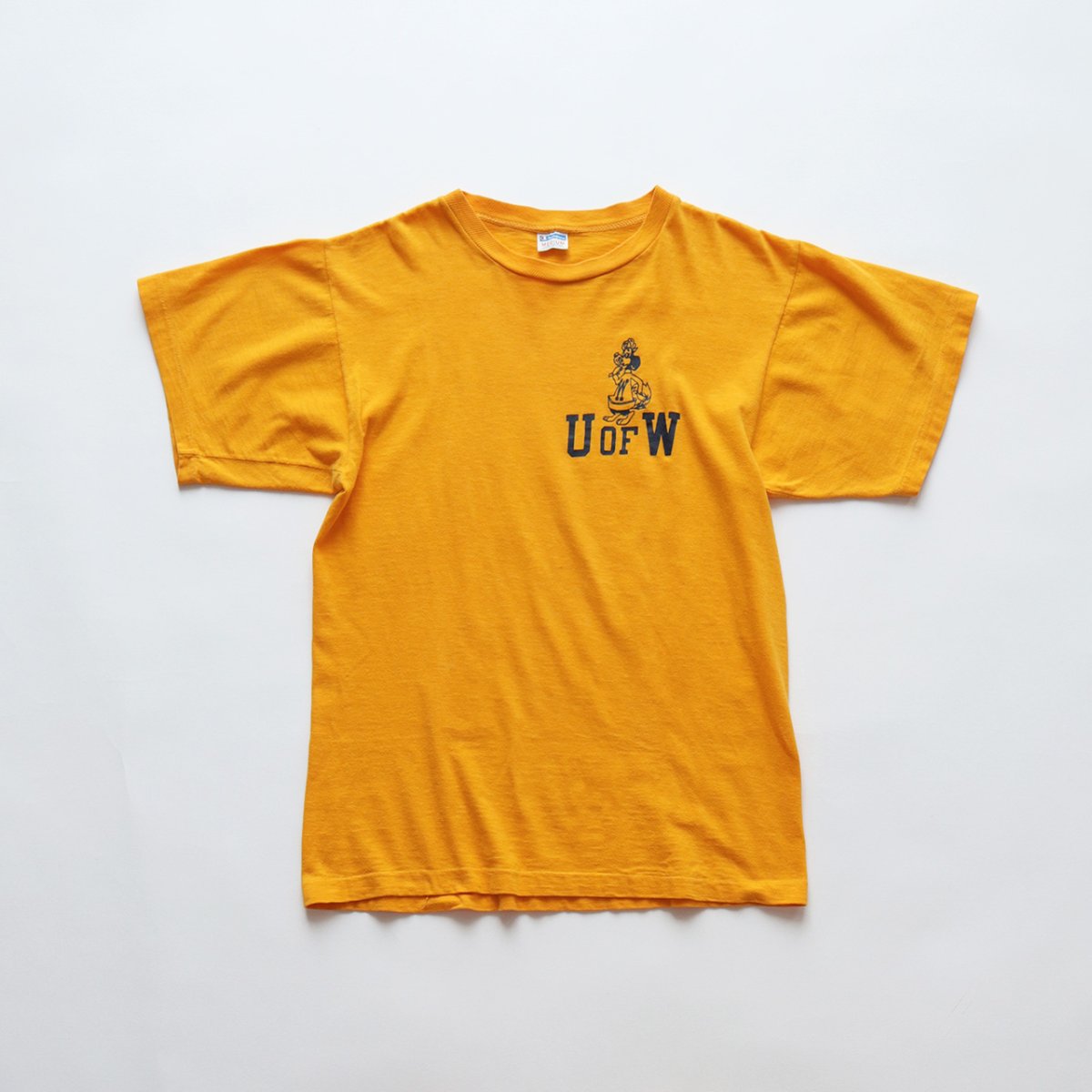 画像1: 70's Champion COTTON PRINT S/S TEE "U OF W" (1)