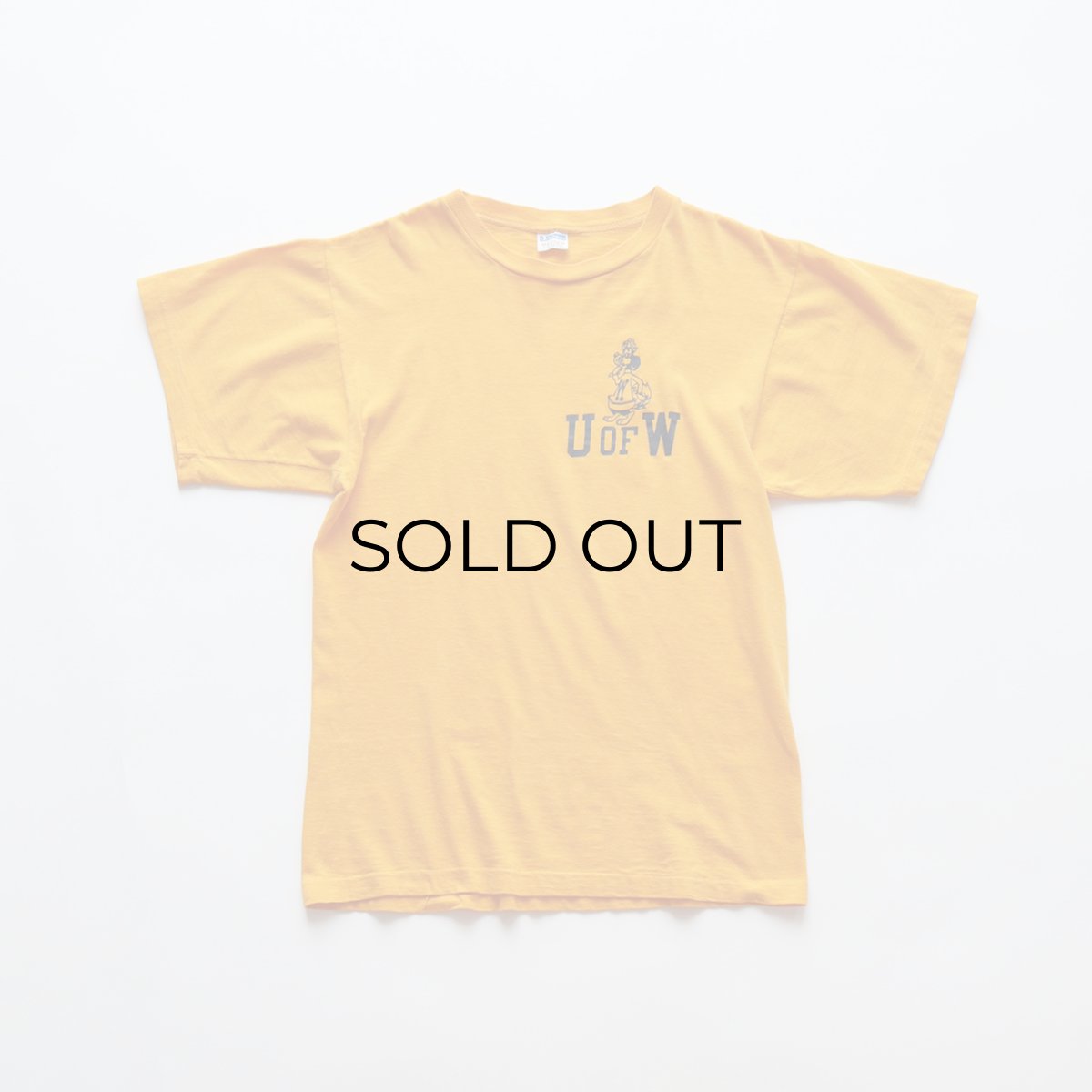 画像1: 70's Champion COTTON PRINT S/S TEE "U OF W" (1)
