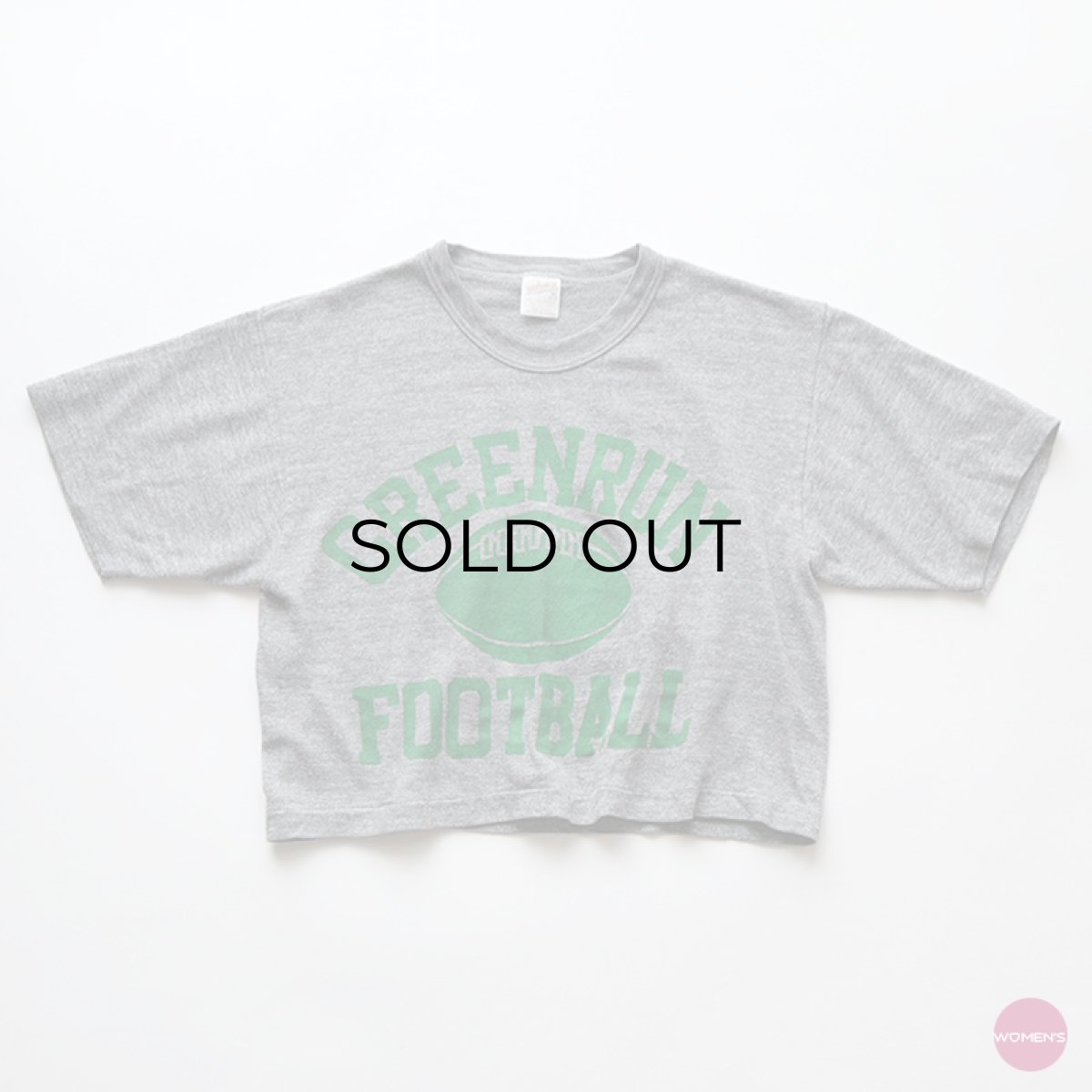 画像1: 80's sportswear  W-PRINT S/S CROPPED TEE "GREENRUN FOOTBALL" (1)