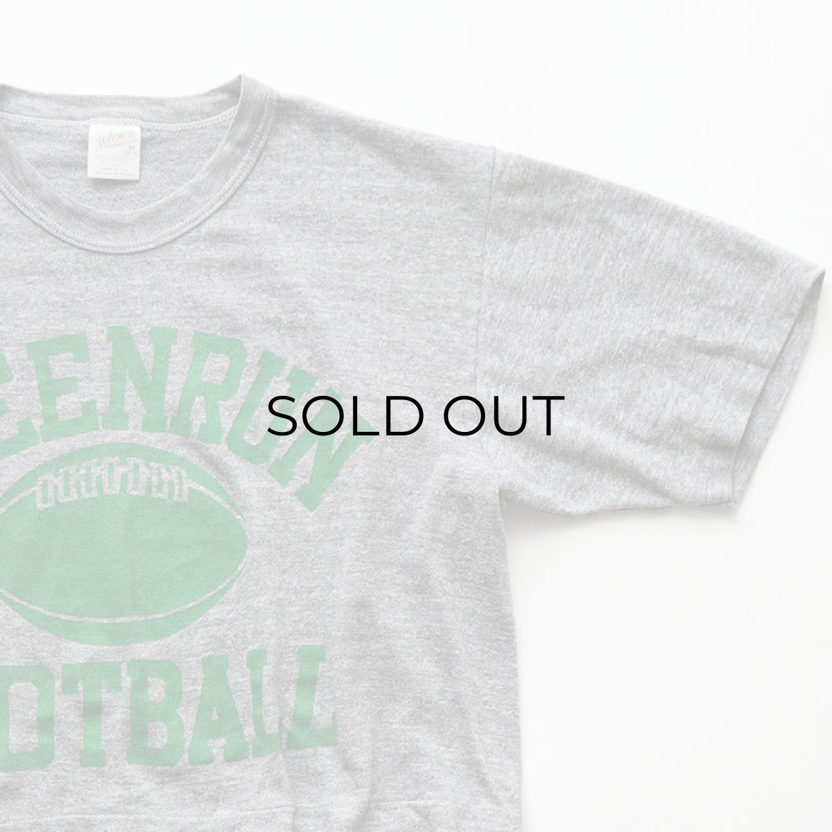 画像3: 80's sportswear  W-PRINT S/S CROPPED TEE "GREENRUN FOOTBALL" (3)