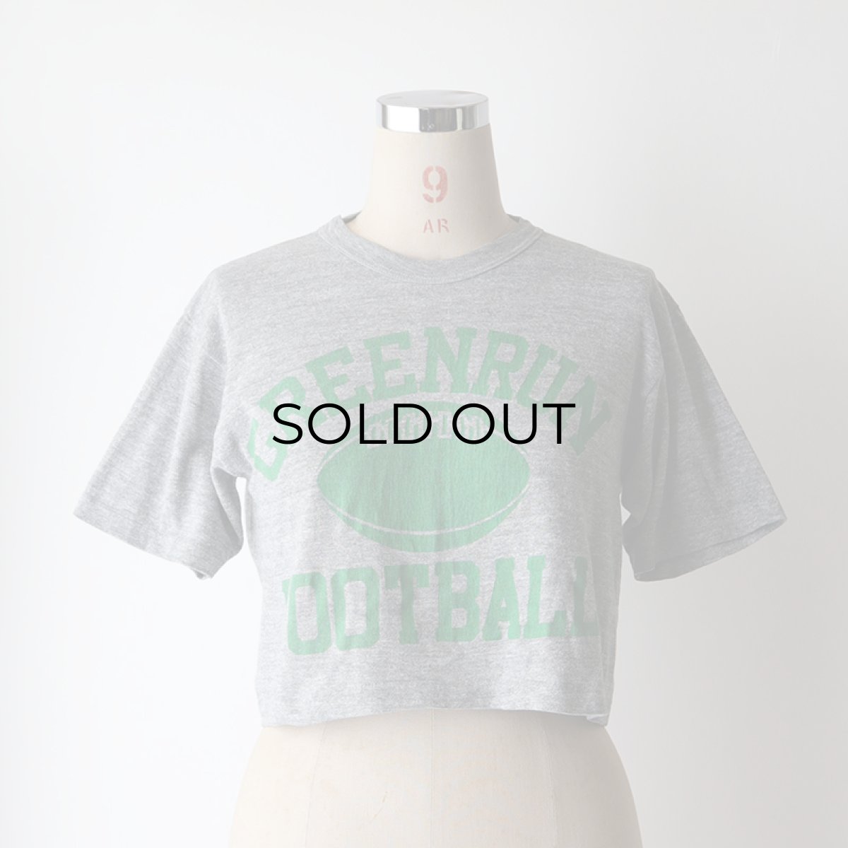 画像8: 80's sportswear  W-PRINT S/S CROPPED TEE "GREENRUN FOOTBALL" (8)