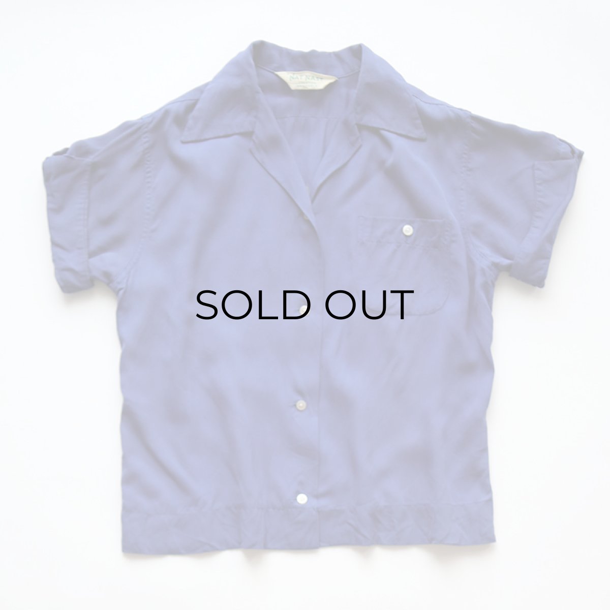 画像2: 50's NAT NAST RAYON BACK FLOCK PRINT S/S OPEN COLLAR WOMEN'S BOWLING SHIRT "First National Bank" (2)