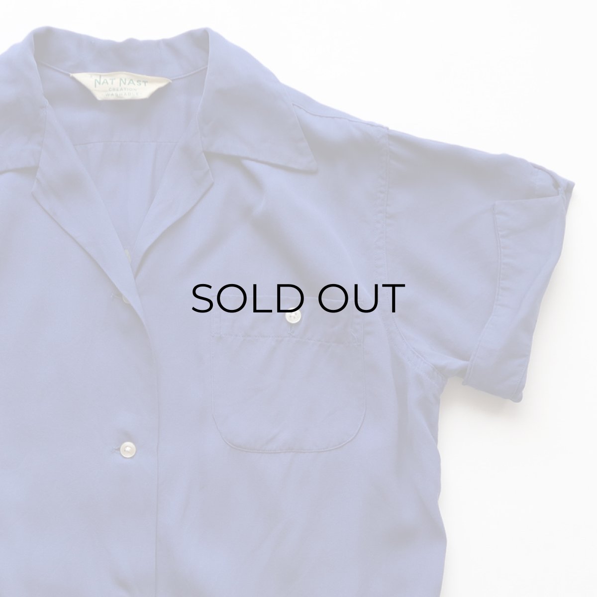 画像3: 50's NAT NAST RAYON BACK FLOCK PRINT S/S OPEN COLLAR WOMEN'S BOWLING SHIRT "First National Bank" (3)