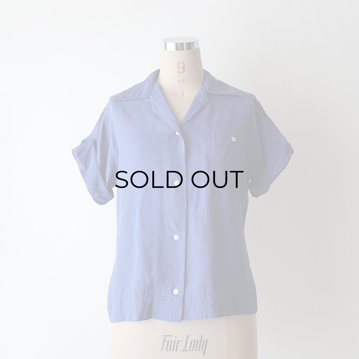 画像11: 50's NAT NAST RAYON BACK FLOCK PRINT S/S OPEN COLLAR WOMEN'S BOWLING SHIRT "First National Bank" (11)