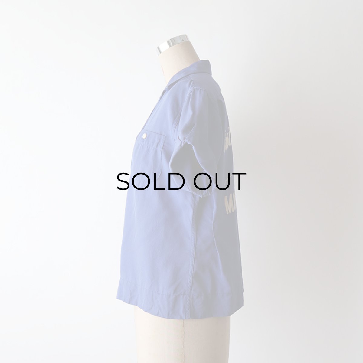 画像12: 50's NAT NAST RAYON BACK FLOCK PRINT S/S OPEN COLLAR WOMEN'S BOWLING SHIRT "First National Bank" (12)