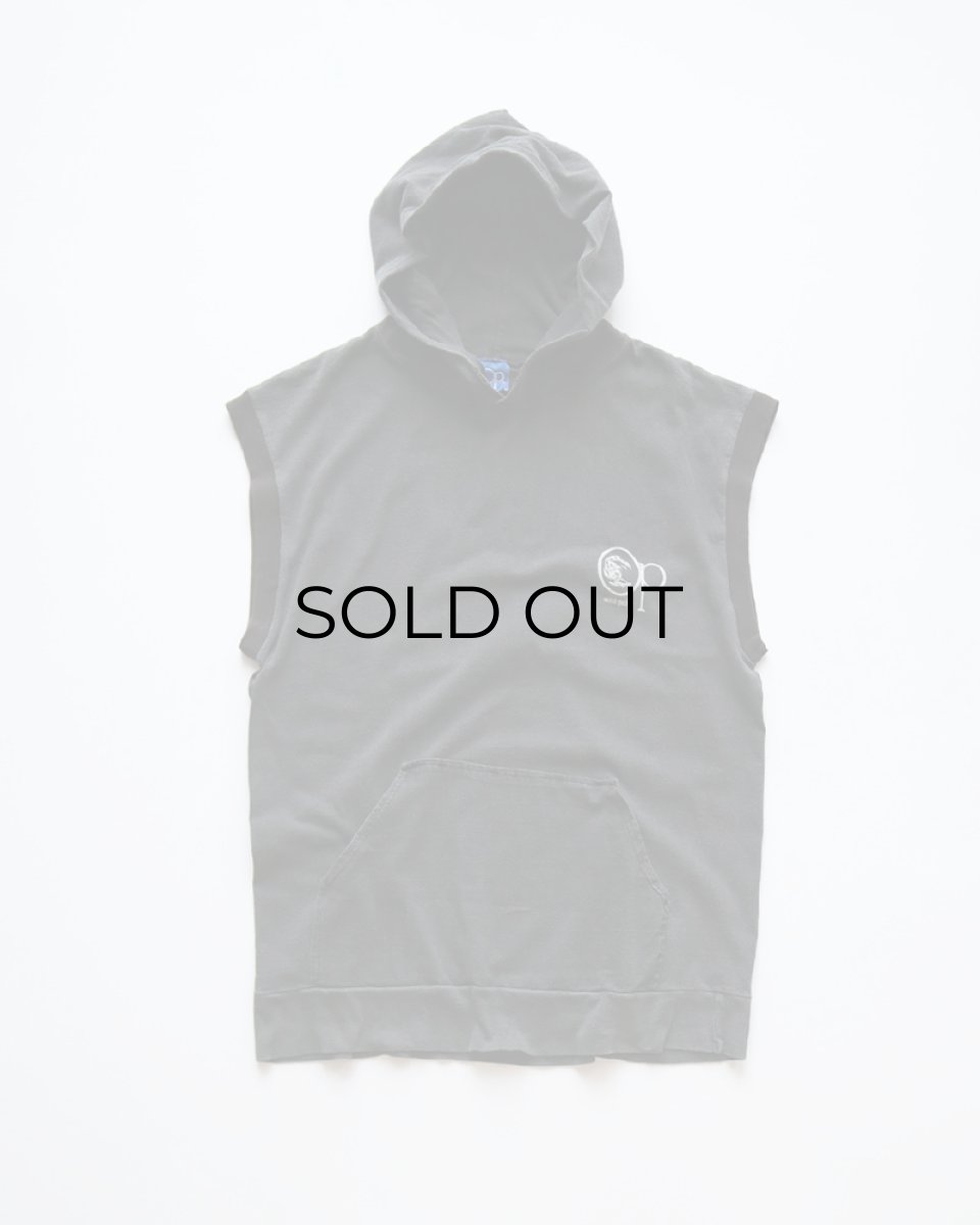 画像1: 80's Ocean Pacific COTTON W-PRINT N/S HOODED TEE "MADE IN USA" (1)