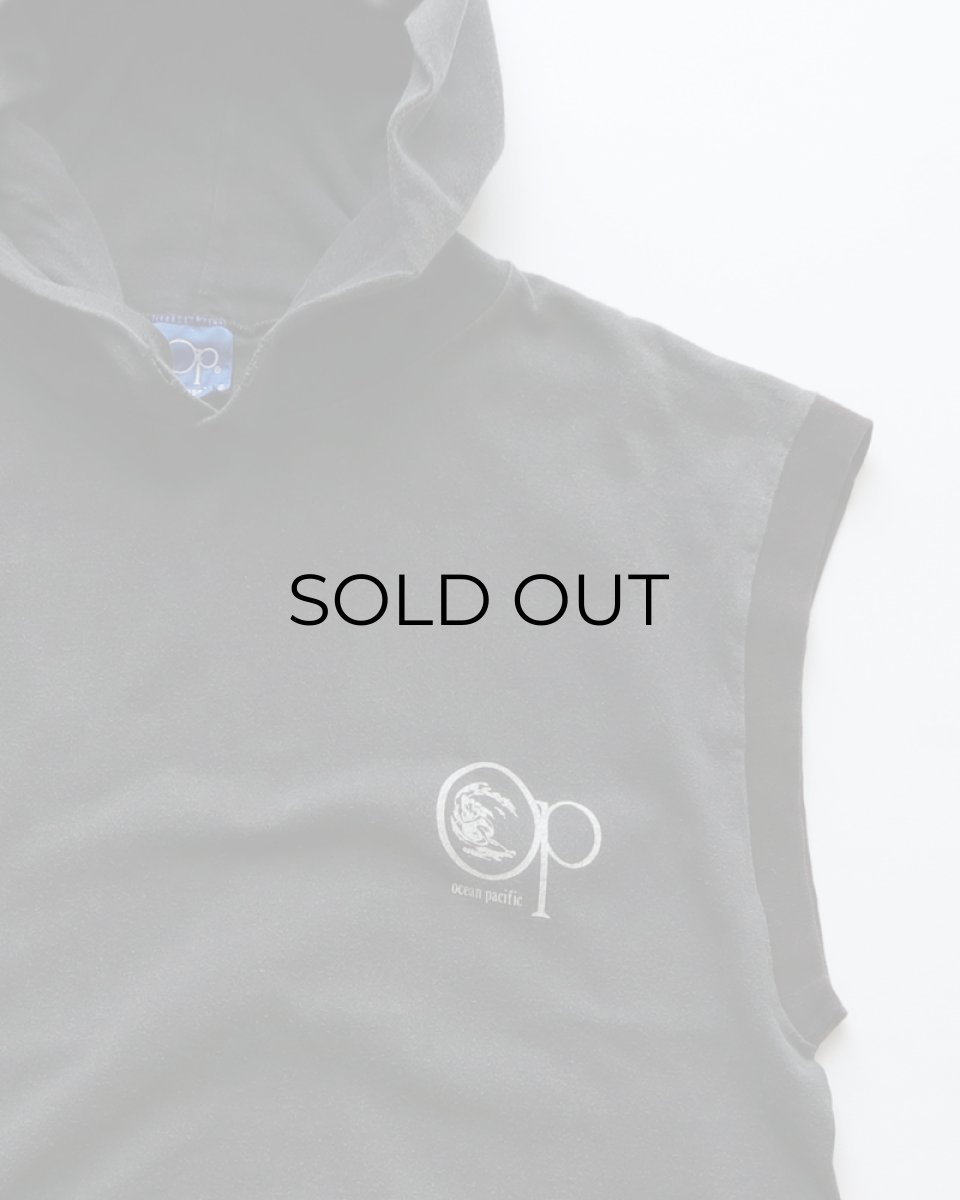 画像3: 80's Ocean Pacific COTTON W-PRINT N/S HOODED TEE "MADE IN USA" (3)