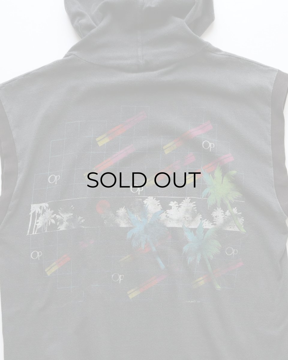 画像5: 80's Ocean Pacific COTTON W-PRINT N/S HOODED TEE "MADE IN USA" (5)