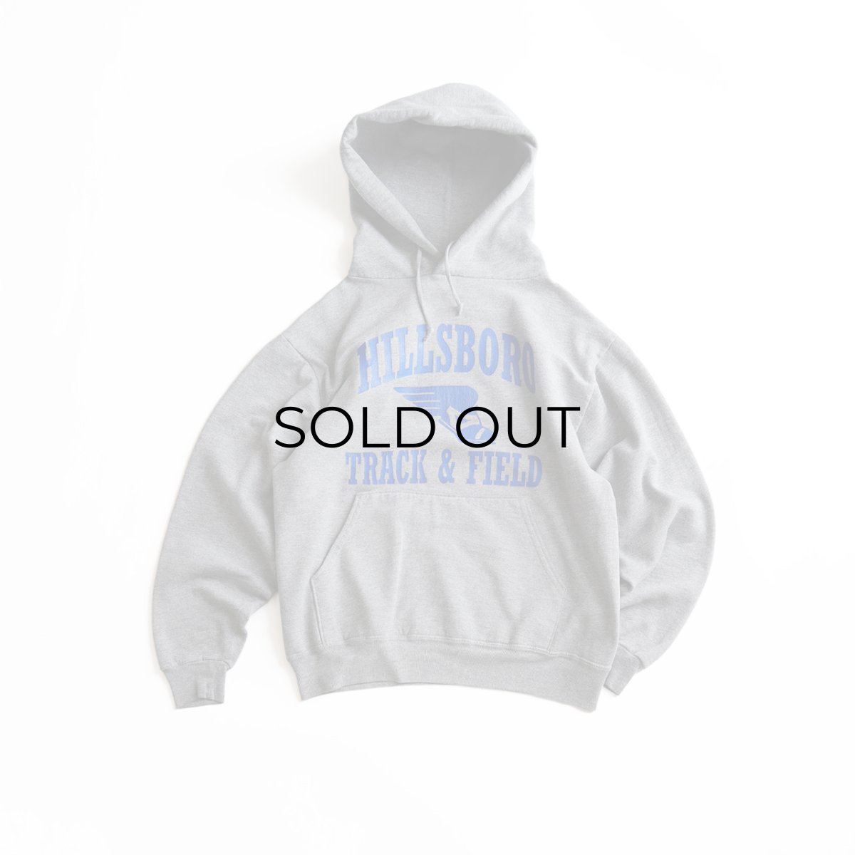 画像1: 80's UNKNOWN BRAND PRINT SWEAT PULLOVER PARKA "HILLSBORO TRACK & FIELD" (1)