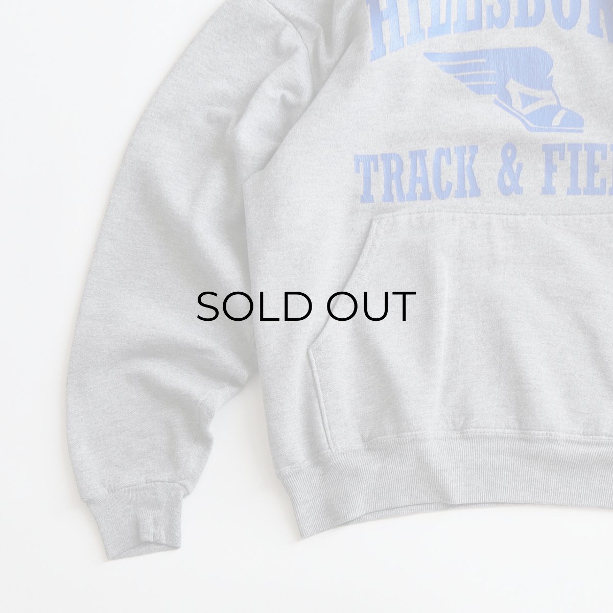 画像4: 80's UNKNOWN BRAND PRINT SWEAT PULLOVER PARKA "HILLSBORO TRACK & FIELD" (4)