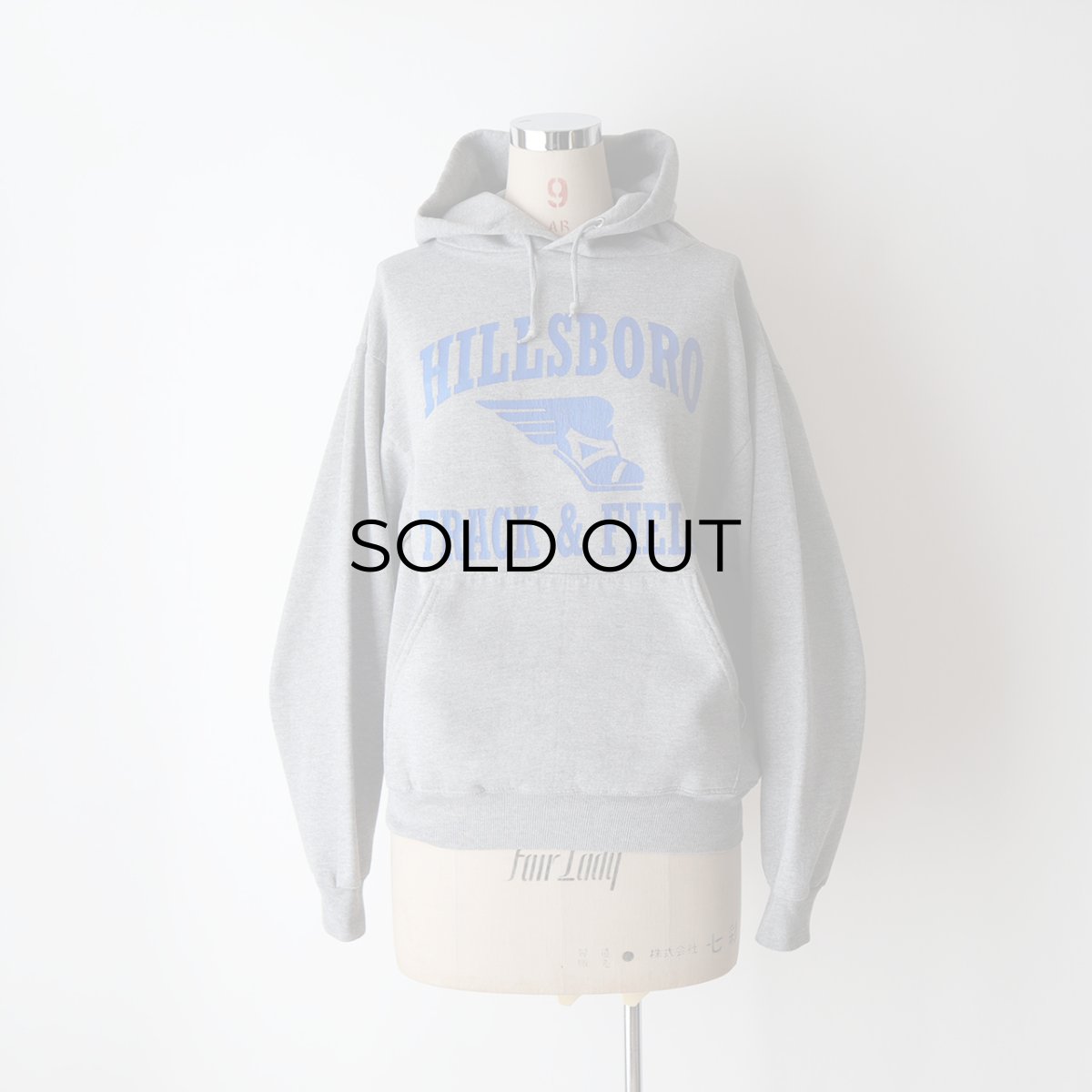 画像7: 80's UNKNOWN BRAND PRINT SWEAT PULLOVER PARKA "HILLSBORO TRACK & FIELD" (7)