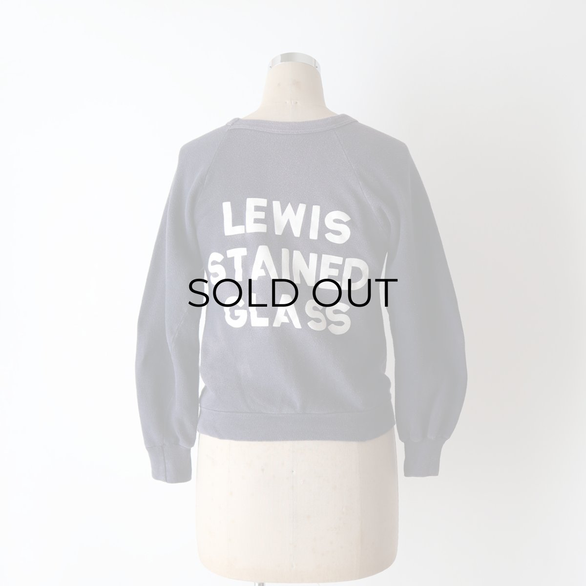 画像17: 60's UNKNOWN BRAND COTTON W-PRINT CREW NECK SWEAT "LEWIS STAINED GLASS" (17)