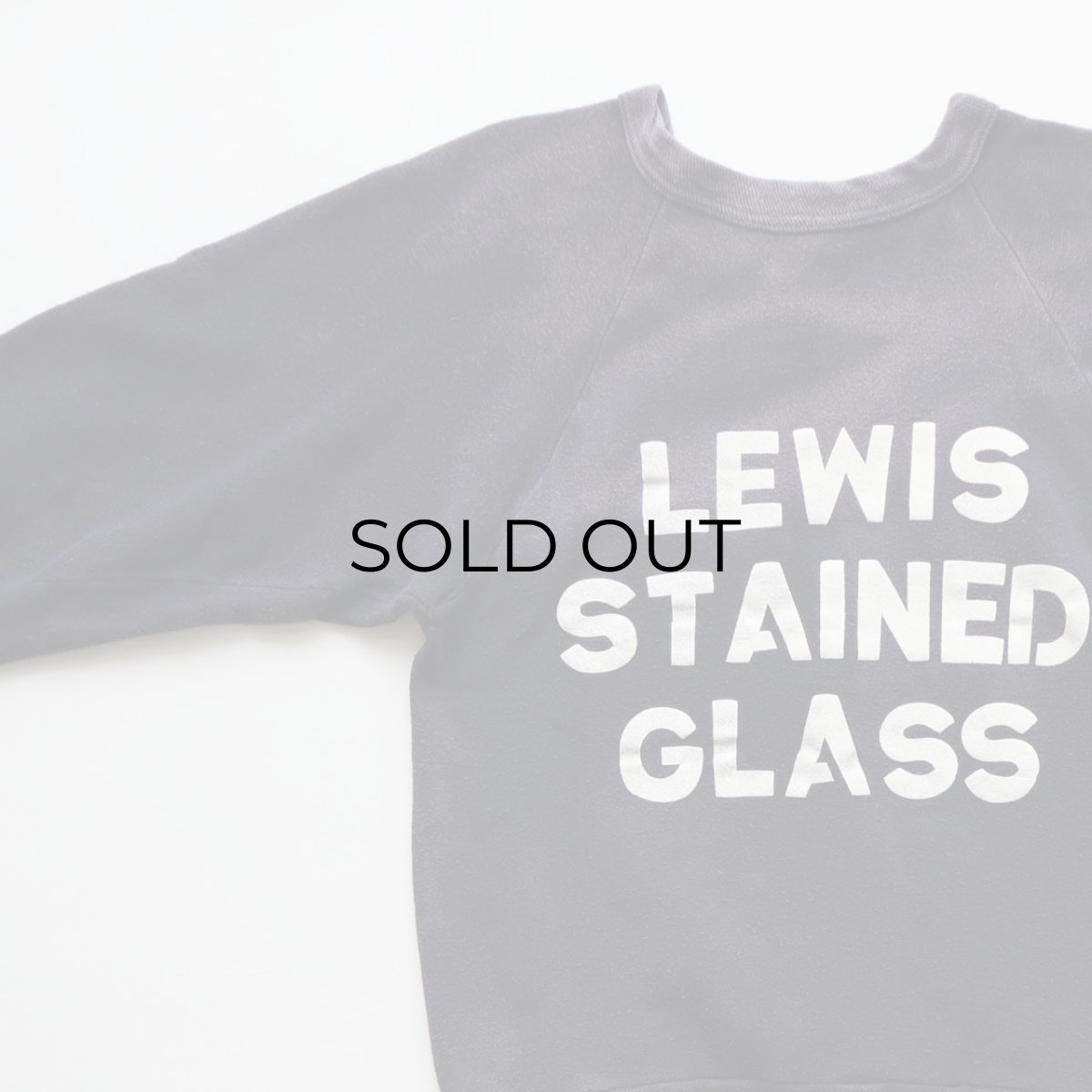 画像5: 60's UNKNOWN BRAND COTTON W-PRINT CREW NECK SWEAT "LEWIS STAINED GLASS" (5)