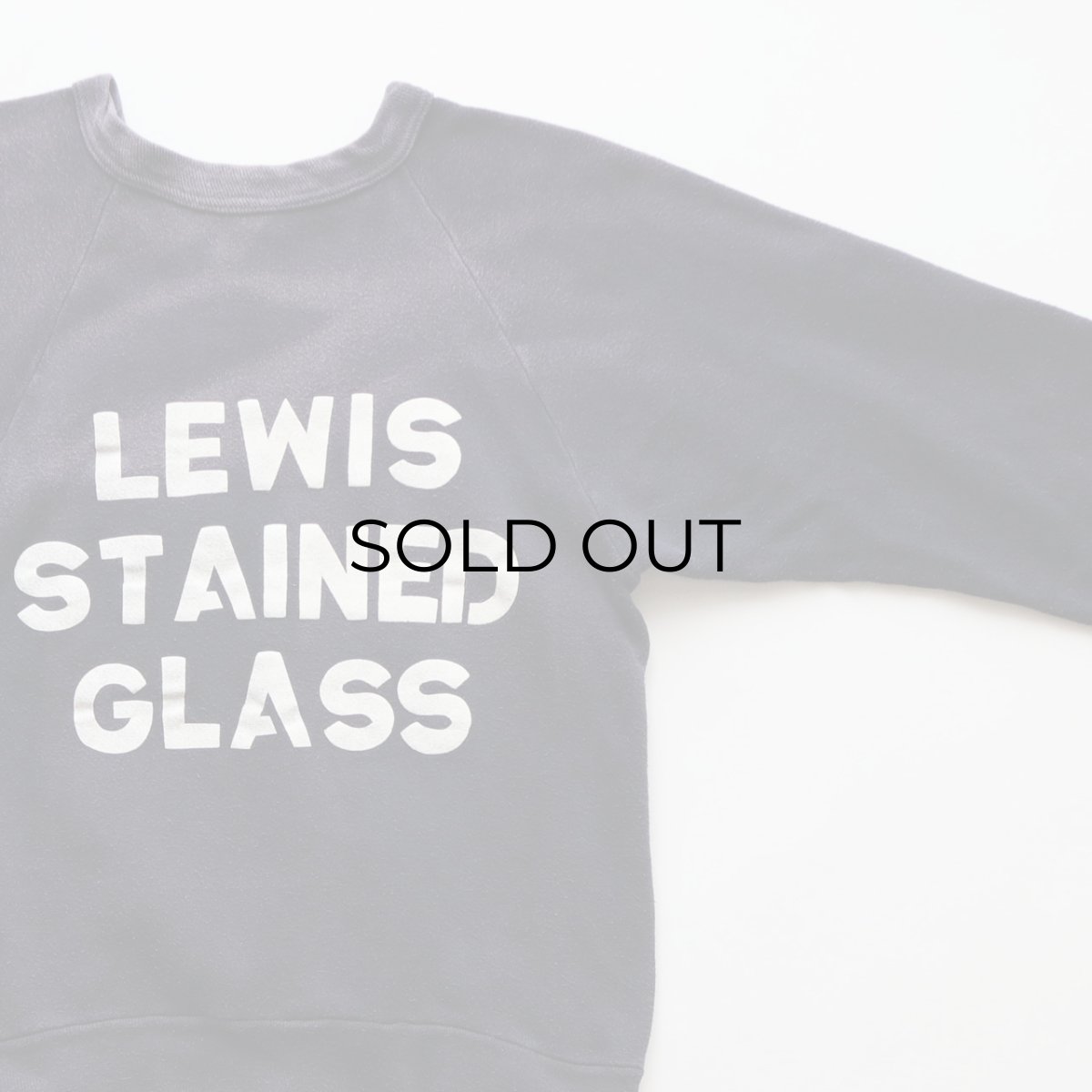 画像8: 60's UNKNOWN BRAND COTTON W-PRINT CREW NECK SWEAT "LEWIS STAINED GLASS" (8)