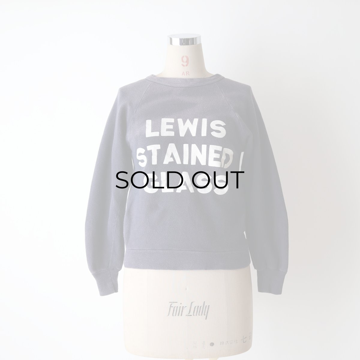 画像15: 60's UNKNOWN BRAND COTTON W-PRINT CREW NECK SWEAT "LEWIS STAINED GLASS" (15)