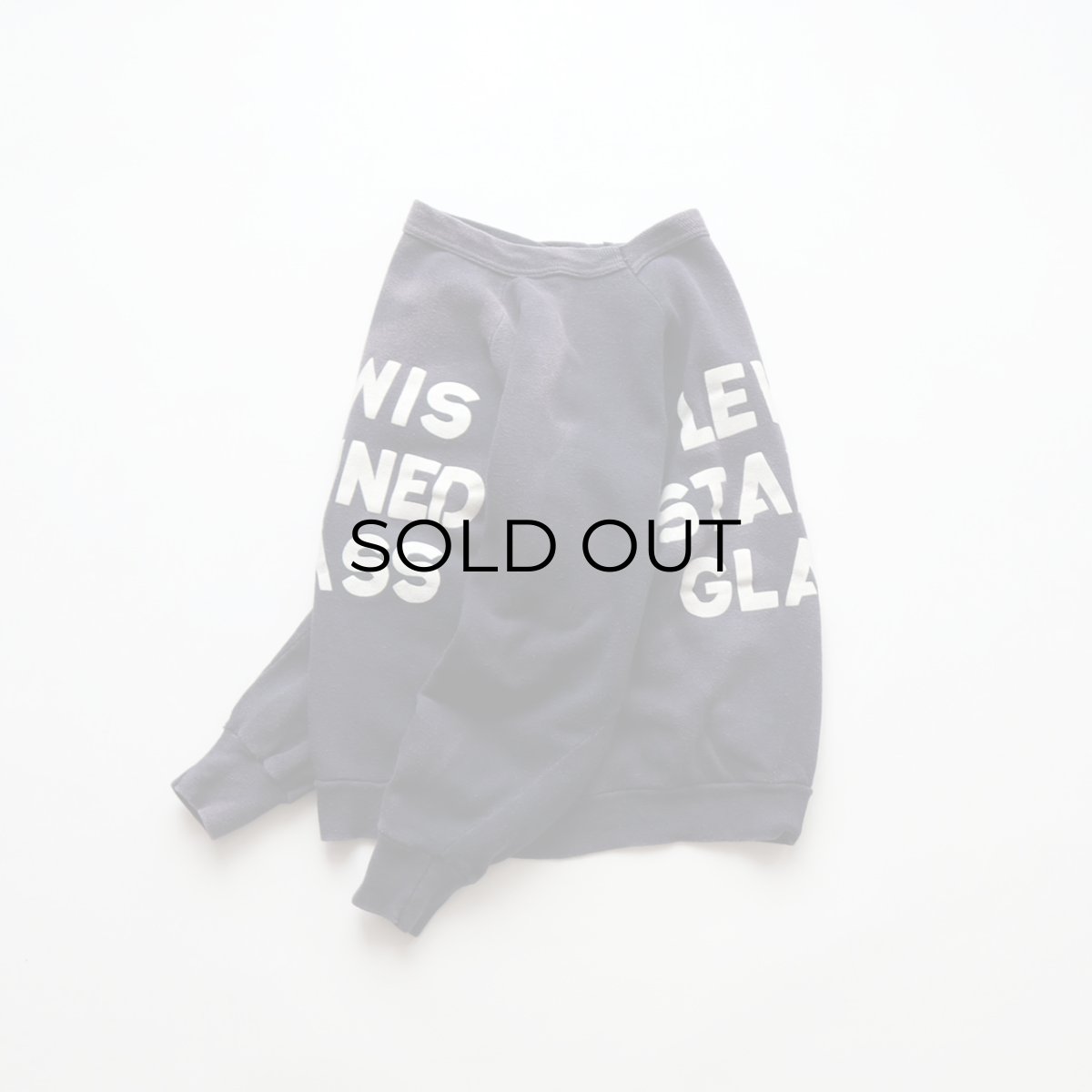 画像2: 60's UNKNOWN BRAND COTTON W-PRINT CREW NECK SWEAT "LEWIS STAINED GLASS" (2)