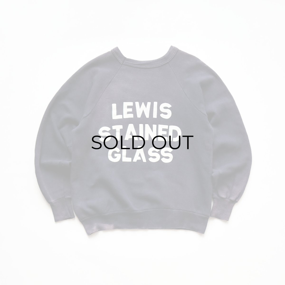 画像3: 60's UNKNOWN BRAND COTTON W-PRINT CREW NECK SWEAT "LEWIS STAINED GLASS" (3)