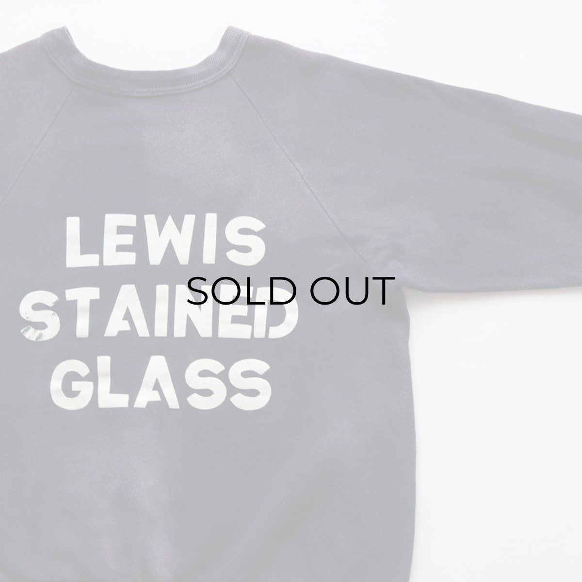 画像7: 60's UNKNOWN BRAND COTTON W-PRINT CREW NECK SWEAT "LEWIS STAINED GLASS" (7)