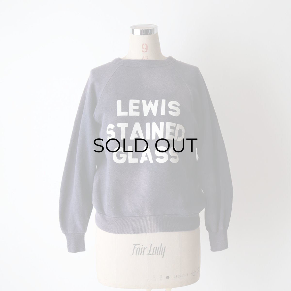 画像13: 60's UNKNOWN BRAND COTTON W-PRINT CREW NECK SWEAT "LEWIS STAINED GLASS" (13)