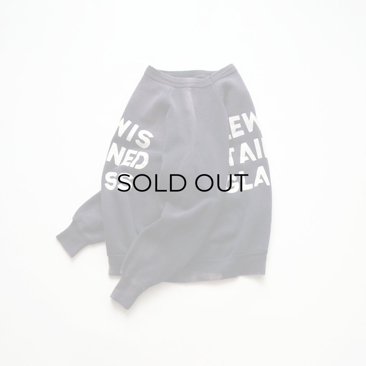 画像2: 60's UNKNOWN BRAND COTTON W-PRINT CREW NECK SWEAT "LEWIS STAINED GLASS" (2)