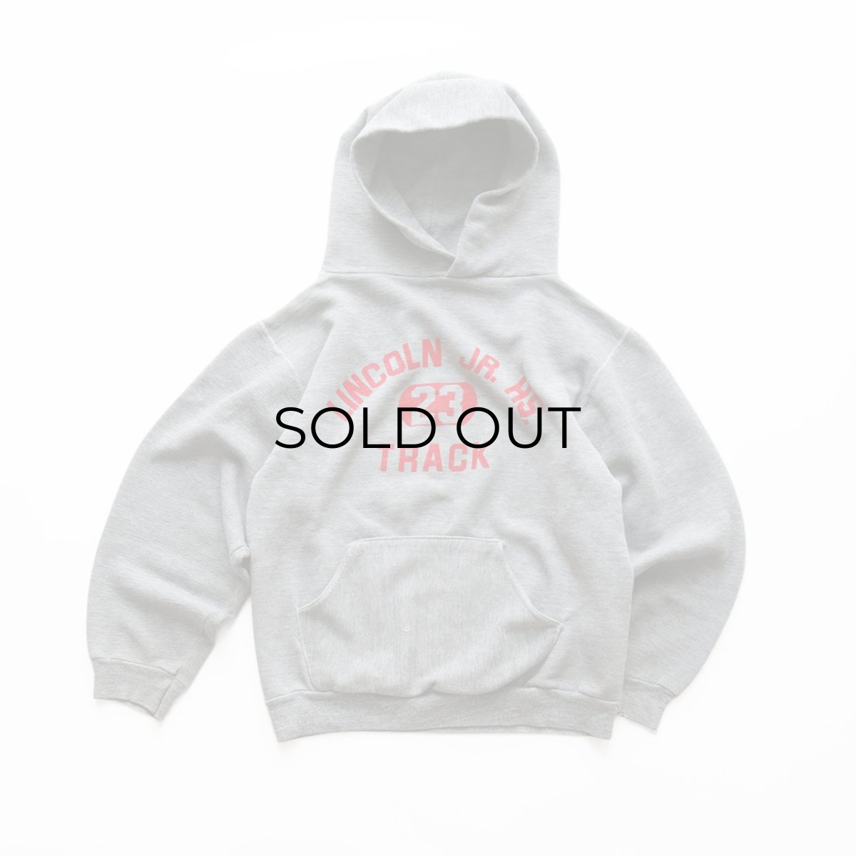 画像1: 〜80's RUSSELL PRINT SWEAT PULLOVER PARKA "LINCOLN JR. HS." "MADE IN USA" (1)